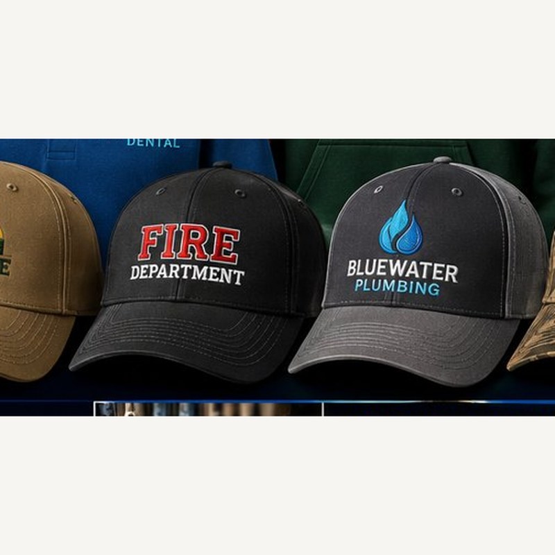 6 Embroidered Caps for $199